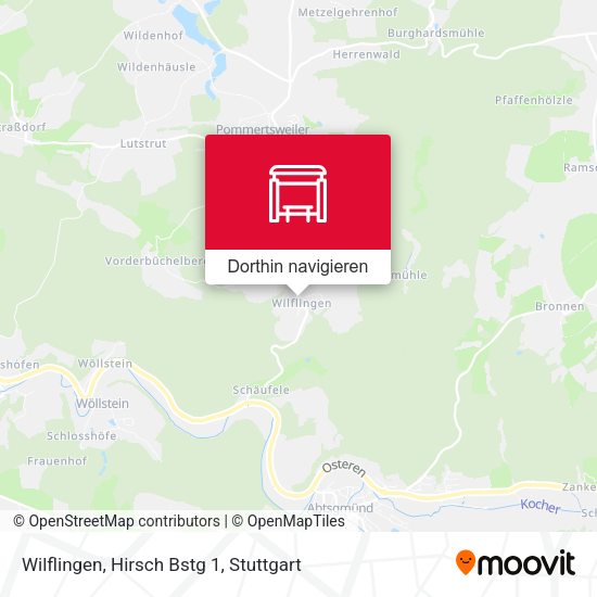 Wilflingen, Hirsch Bstg 1 Karte