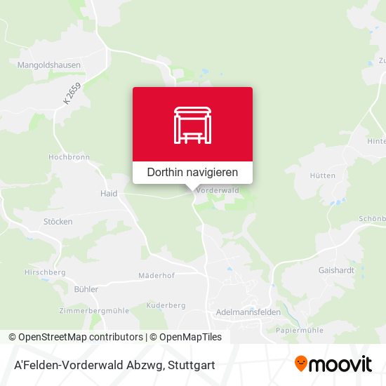 A'Felden-Vorderwald Abzwg Karte