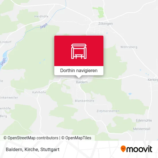 Baldern, Kirche Karte