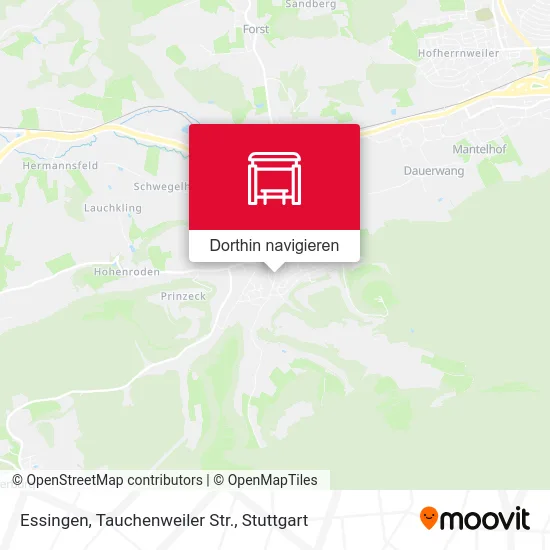 Essingen, Tauchenweiler Str. Karte