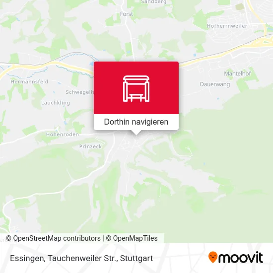 Essingen, Tauchenweiler Str. Karte