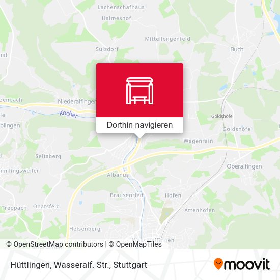 Hüttlingen, Wasseralf. Str. Karte