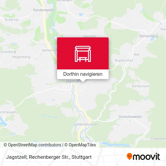 Jagstzell, Rechenberger Str. Karte