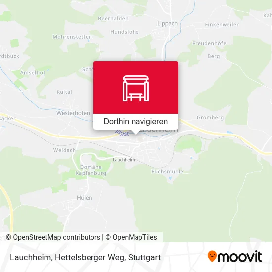 Lauchheim, Hettelsberger Weg Karte
