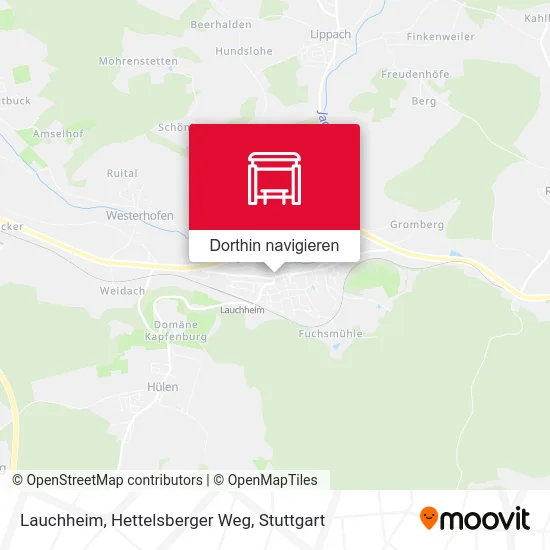 Lauchheim, Hettelsberger Weg Karte