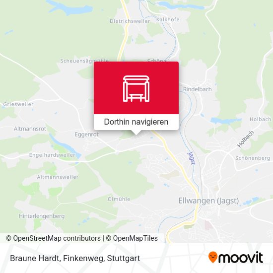 Braune Hardt, Finkenweg Karte