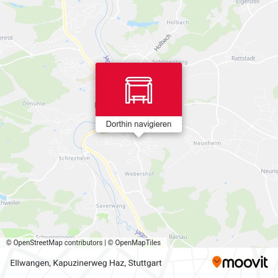 Ellwangen, Kapuzinerweg Haz Karte