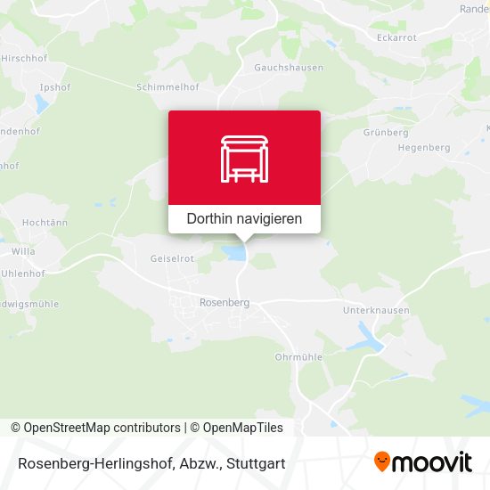 Rosenberg-Herlingshof, Abzw. Karte