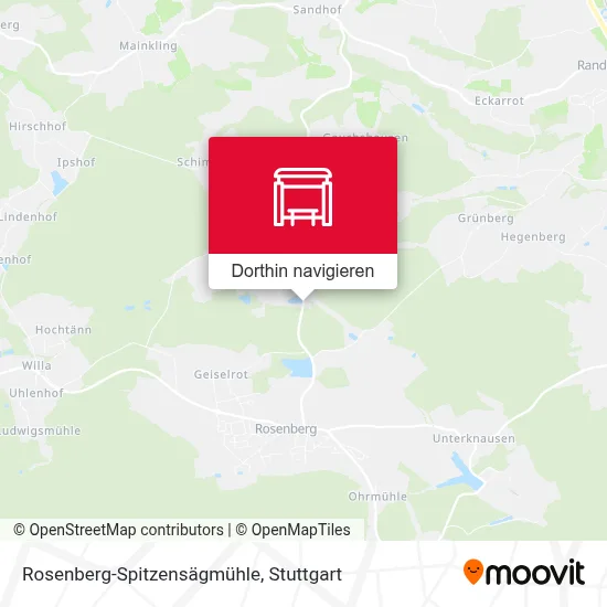 Rosenberg-Spitzensägmühle Karte