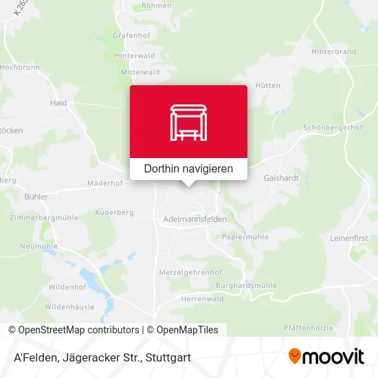 A'Felden, Jägeracker Str. Karte