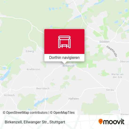 Birkenzell, Ellwanger Str. Karte