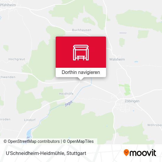 U'Schneidheim-Heidmühle Karte