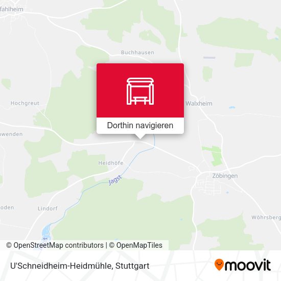 U'Schneidheim-Heidmühle Karte