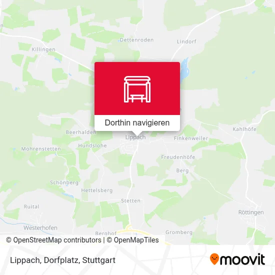 Lippach, Dorfplatz Karte