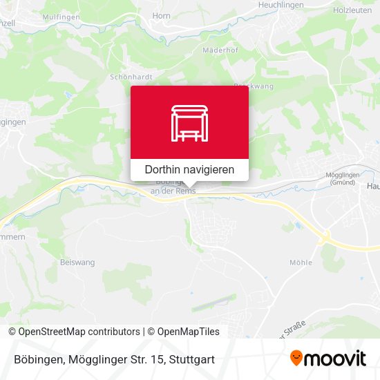 Böbingen, Mögglinger Str. 15 Karte