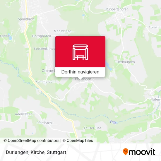 Durlangen, Kirche Karte