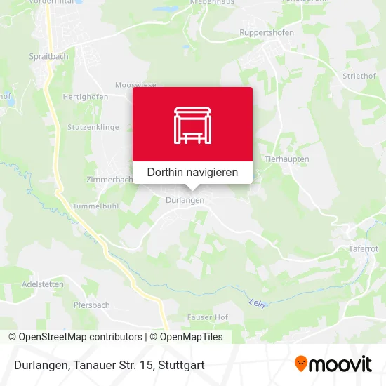 Durlangen, Tanauer Str. 15 Karte