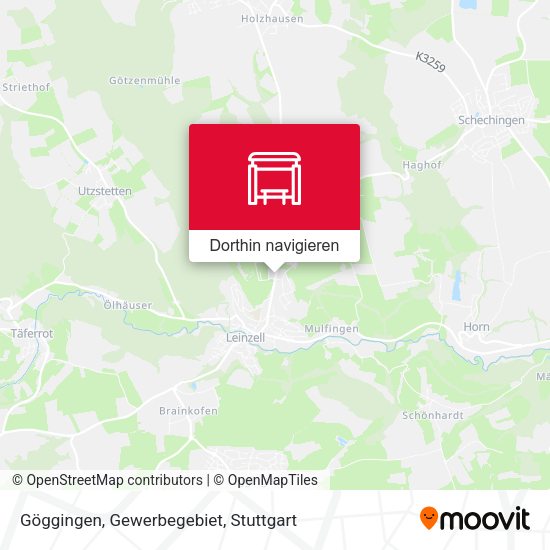 Göggingen, Gewerbegebiet Karte