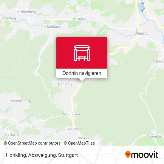 Honkling, Abzweigung Karte