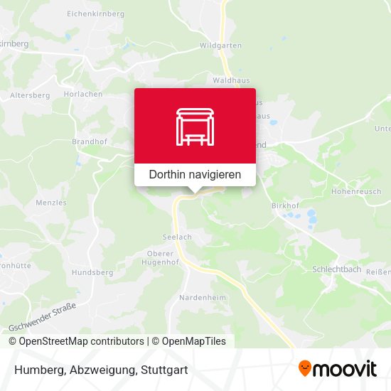 Humberg, Abzweigung Karte