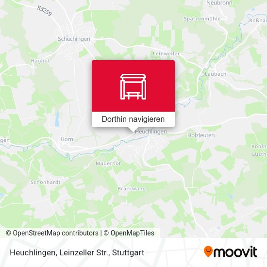 Heuchlingen, Leinzeller Str. Karte