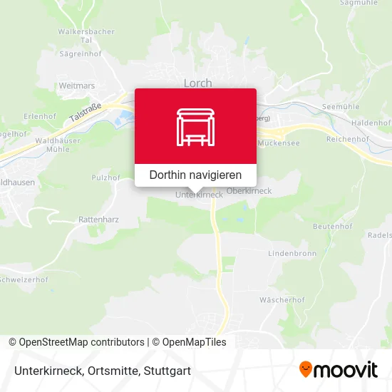 Unterkirneck, Ortsmitte Karte