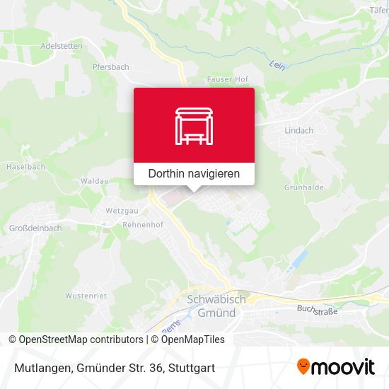 Mutlangen, Gmünder Str. 36 Karte