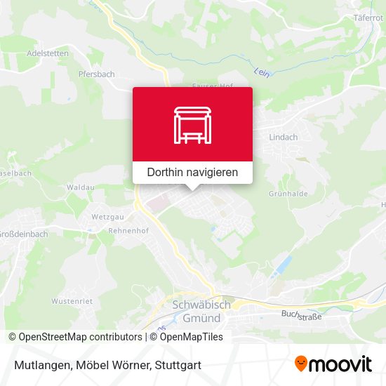Mutlangen, Möbel Wörner Karte