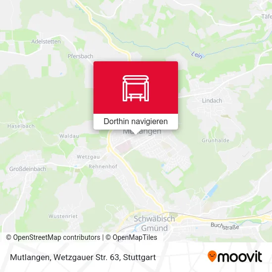 Mutlangen, Wetzgauer Str. 63 Karte