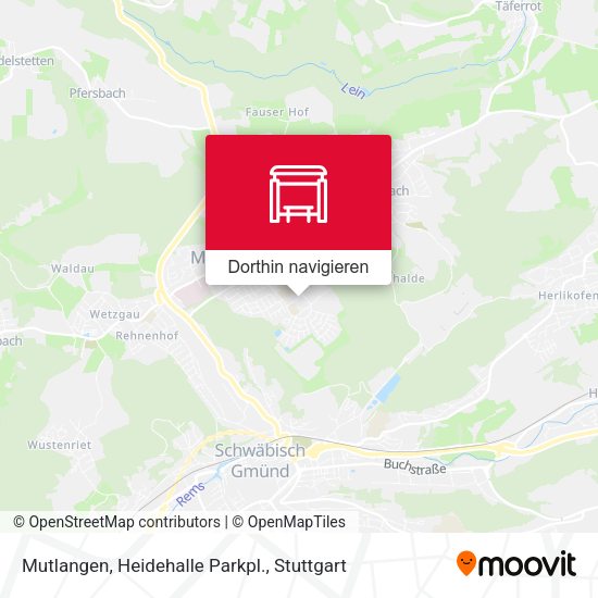 Mutlangen, Heidehalle Parkpl. Karte