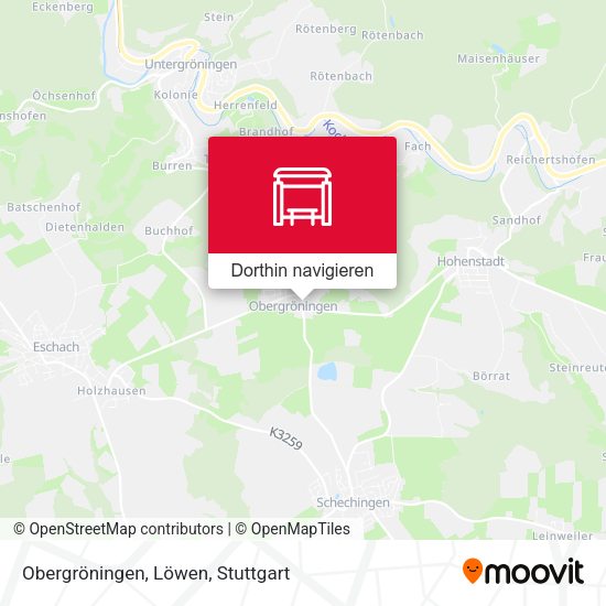 Obergröningen, Löwen Karte