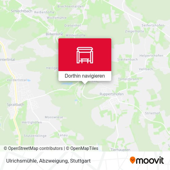 Ulrichsmühle, Abzweigung Karte