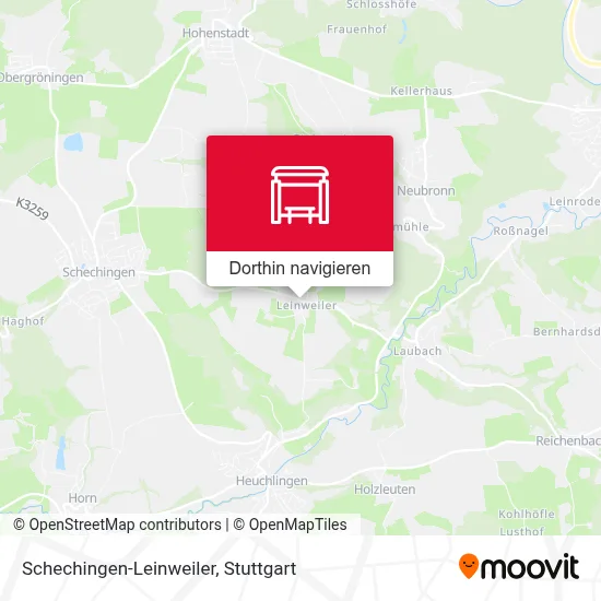 Schechingen-Leinweiler Karte