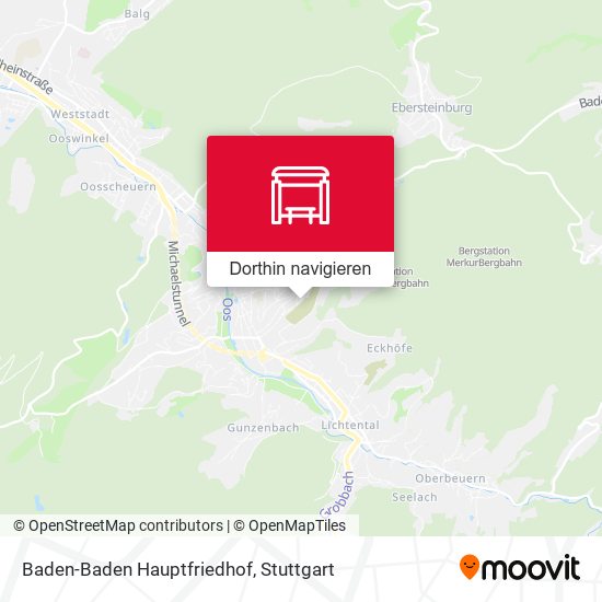 Baden-Baden Hauptfriedhof Karte