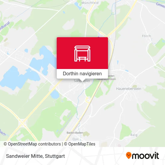 Sandweier Mitte Karte