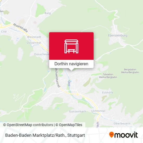 Baden-Baden Marktplatz/Rath. Karte