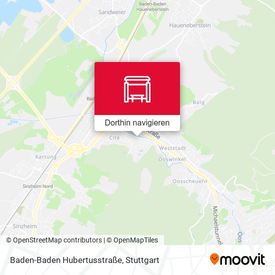 Baden-Baden Hubertusstraße Karte