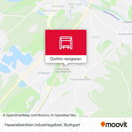 Haueneberstein Industriegebiet Karte