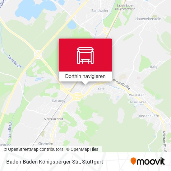 Baden-Baden Königsberger Str. Karte