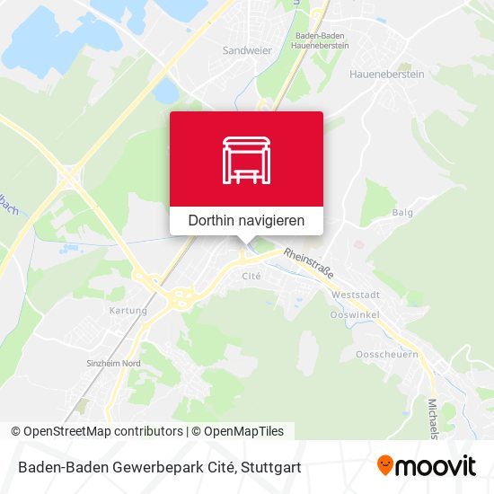 Baden-Baden Gewerbepark Cité Karte