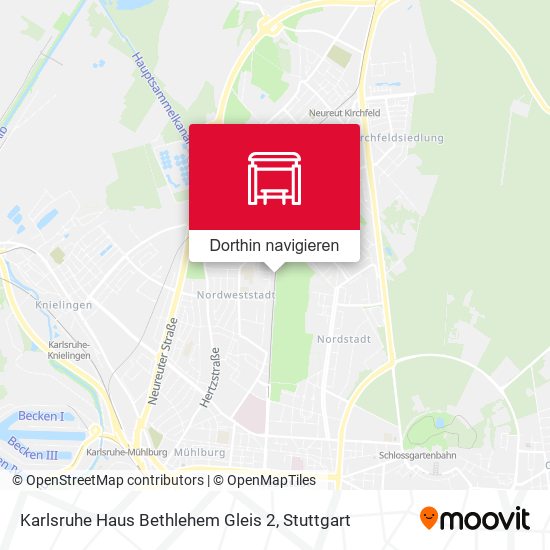 Karlsruhe Haus Bethlehem Gleis 2 Karte