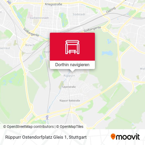 Rüppurr Ostendorfplatz Gleis 1 Karte