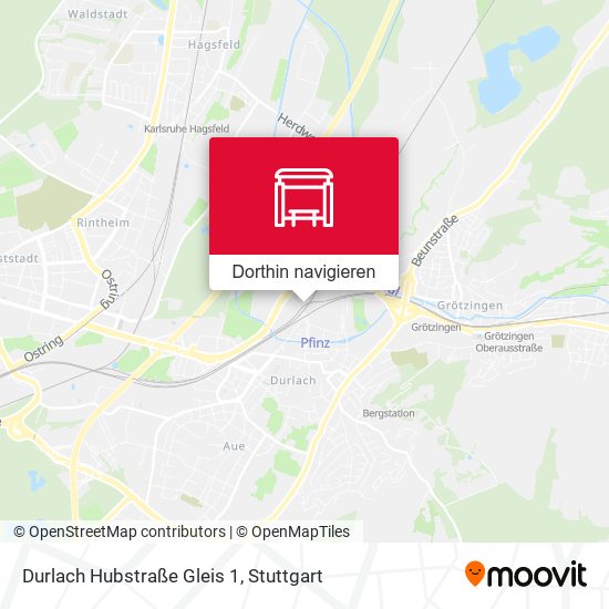 Durlach Hubstraße Gleis 1 Karte