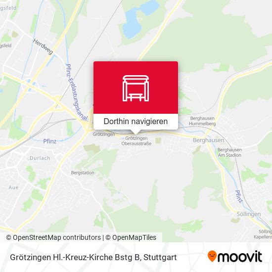 Grötzingen Hl.-Kreuz-Kirche Bstg B Karte