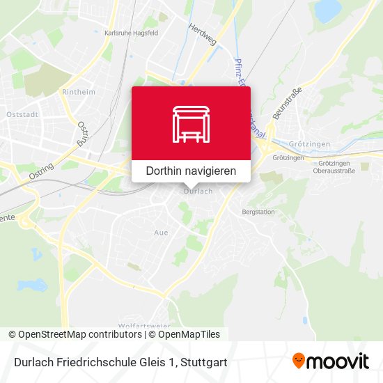 Durlach Friedrichschule Gleis 1 Karte