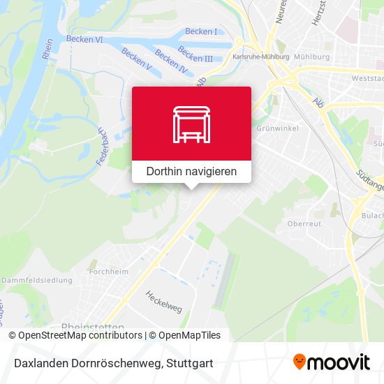 Daxlanden Dornröschenweg Karte
