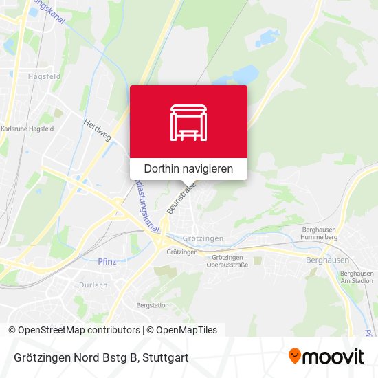 Grötzingen Nord Bstg B Karte