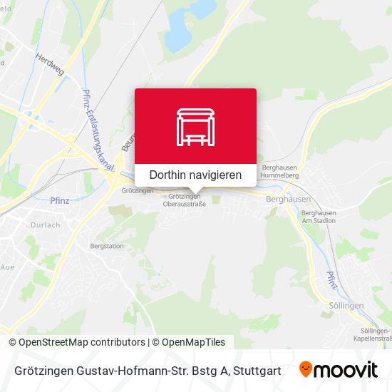Grötzingen Gustav-Hofmann-Str. Bstg A Karte