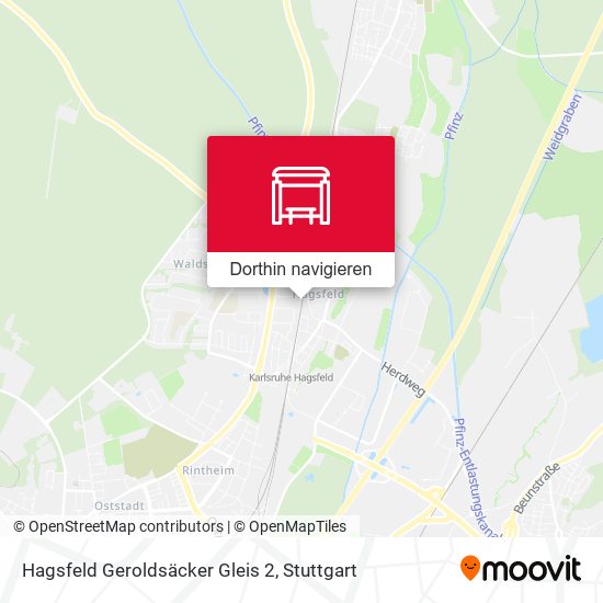 Hagsfeld Geroldsäcker Gleis 2 Karte