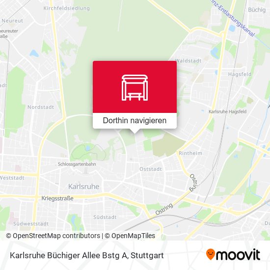 Karlsruhe Büchiger Allee Bstg A Karte